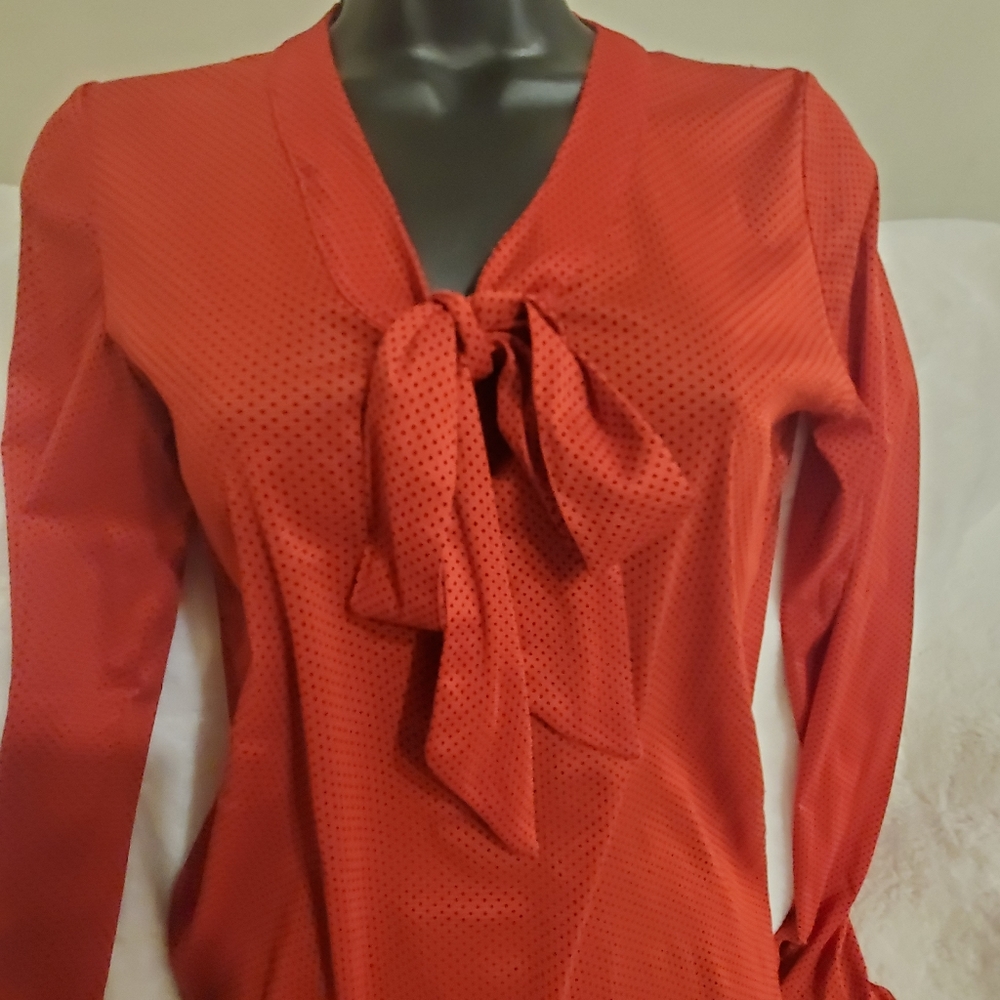 Red blouse w black polka-dots. Vintage Limited